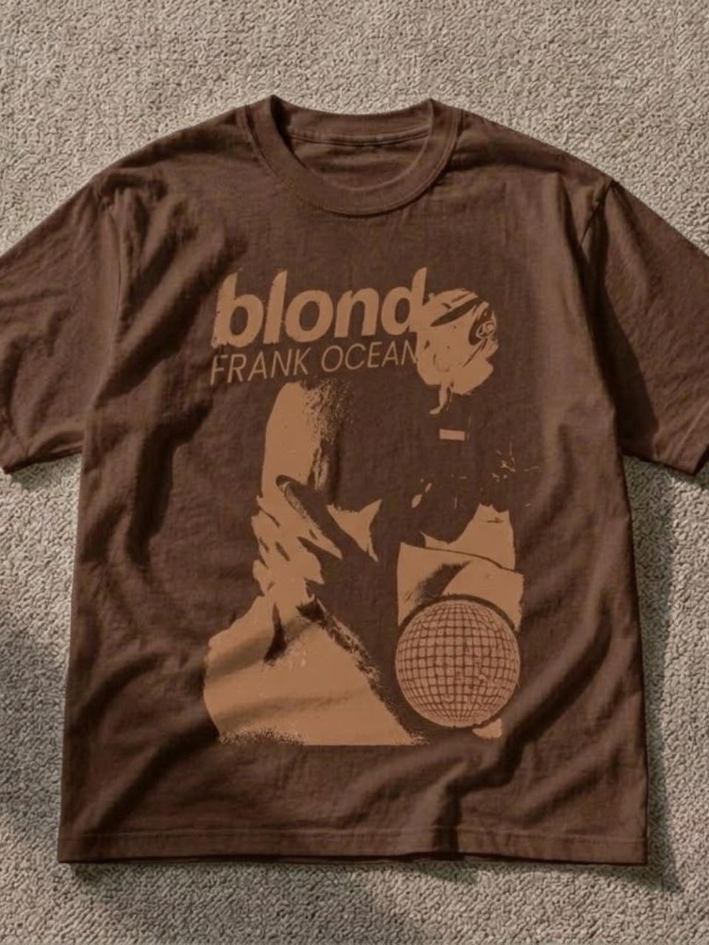 Gildan Brown 'blond FRANK OCEAN' Graphic Tee